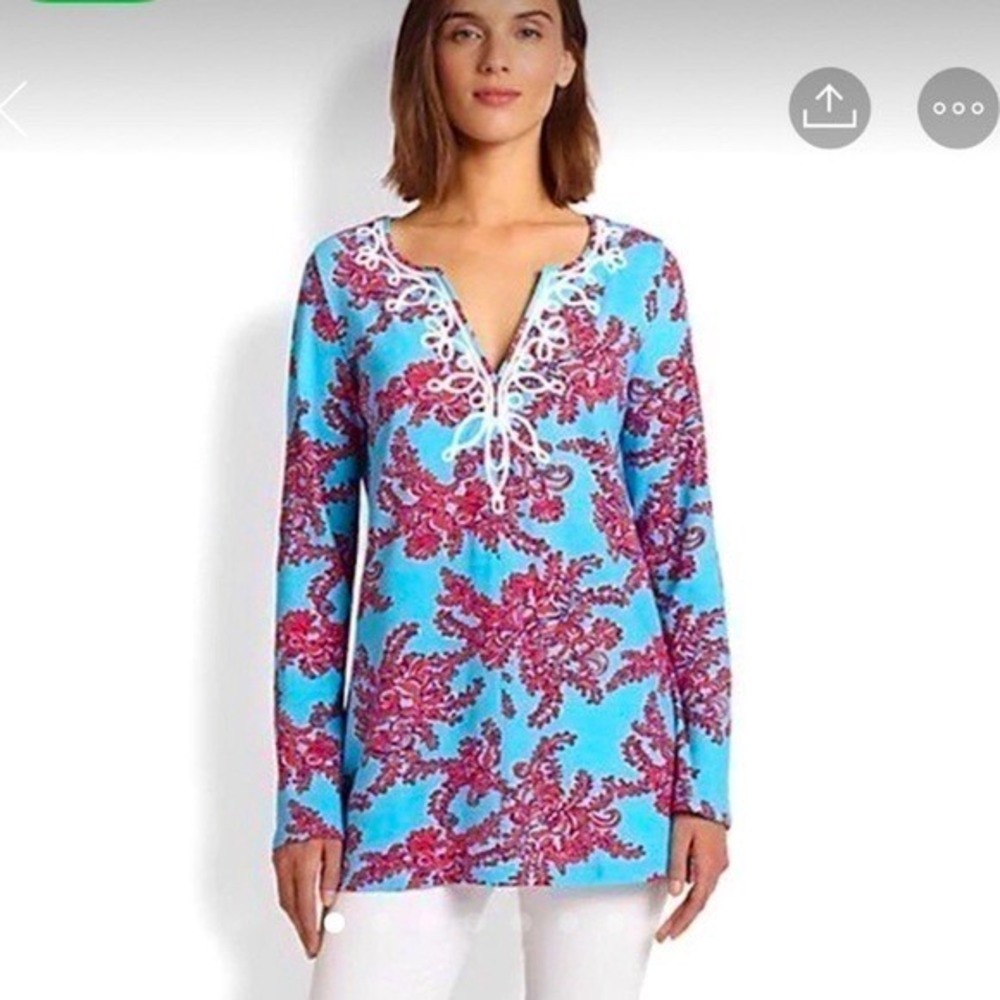 Lilly Pulitzer Westley Tunic Rhode Island‎ Reef Top S